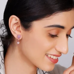 Rose Gold Blossoming Crocus Earrings