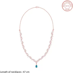 Rose Gold Blue Drop Set