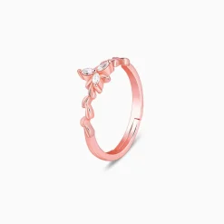 Rose Gold Bluebell Floral Ring