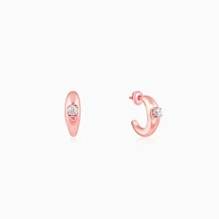 Rose Gold Blush Affair J Stud Earrings