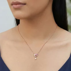 Rose Gold Blushing Blooms Necklace