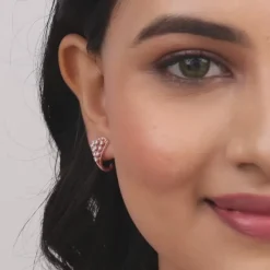 Rose Gold Blushing Glamour Loop Earrings
