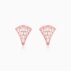 Rose Gold Blushing Glamour Loop Earrings