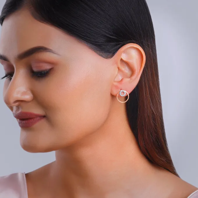 Rose Gold Bold & Bae Convertible Diamond Earrings