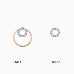Rose Gold Bold & Bae Convertible Diamond Earrings