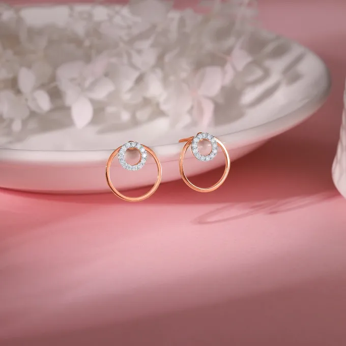 Rose Gold Bold & Bae Convertible Diamond Earrings