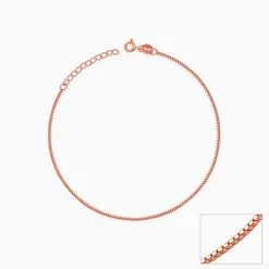 Rose Gold Box Chain Anklet