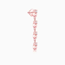 Rose Gold Bridal Blush Earrings