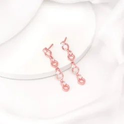 Rose Gold Bridal Blush Earrings