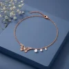 Rose Gold Butterfly Aura Anklet