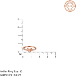 Rose Gold Butterfly Glow Ring (Size 12)
