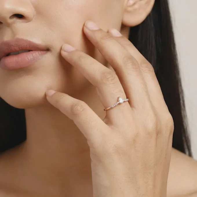 Rose Gold Celeste Oval Ring