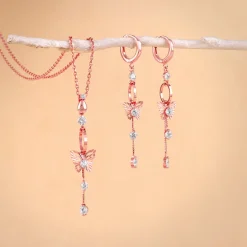 Rose Gold Charming Butterfly Set
