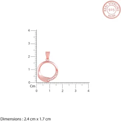 Rose Gold Circle of Love Pendant with Link Chain