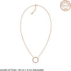 Rose Gold Circle of Shine Necklace