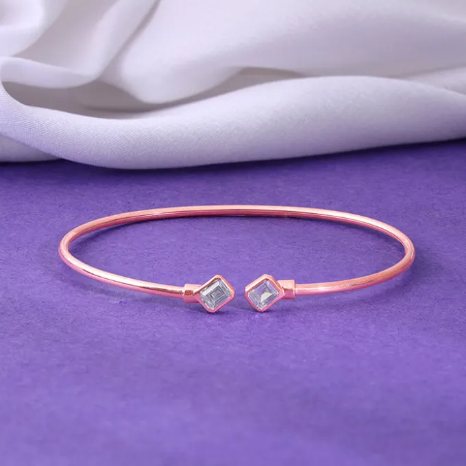 Rose Gold Classic Baguette Bracelet