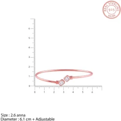 Rose Gold Classic Baguette Bracelet