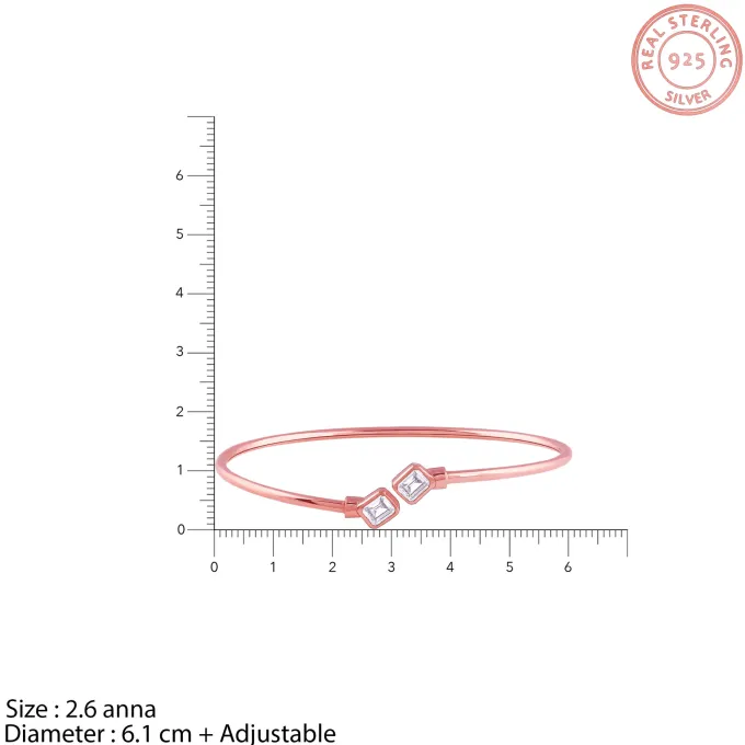 Rose Gold Classic Baguette Bracelet