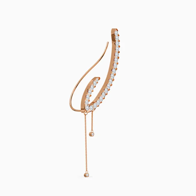 Rose Gold Classic Climber Earrings