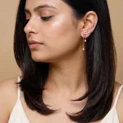 Rose Gold Classic Climber Earrings