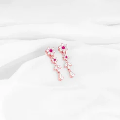 Rose Gold Classic Floral Earrings