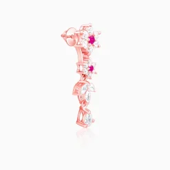 Rose Gold Classic Floral Earrings