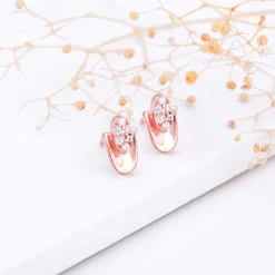 Rose Gold Classic Hamsa Earrings