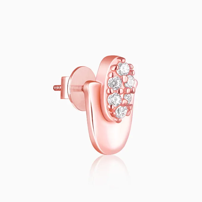 Rose Gold Classic Hamsa Earrings