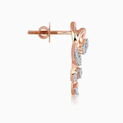 Rose Gold Classic Orb Lab Grown Diamond Earrings