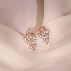 Rose Gold Classic Orb Lab Grown Diamond Earrings