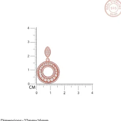 Rose Gold Classic Pendant With Link Chain