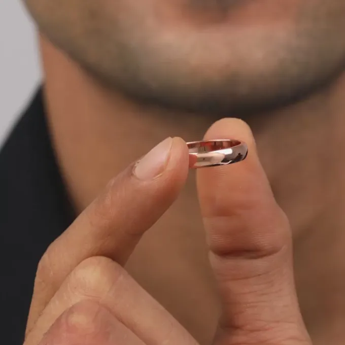 Rose Gold Classic Ring For Him
