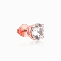 Rose Gold Classic Zircon Earrings