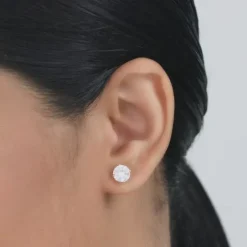 Rose Gold Classic Zircon Earrings