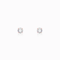 Rose Gold Classic Zircon Earrings