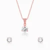 Rose Gold Classic Zircon Set