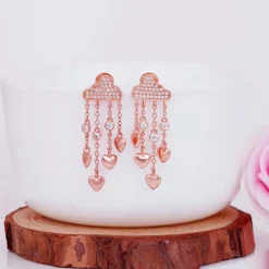 Rose Gold Cloud of Love Earrings
