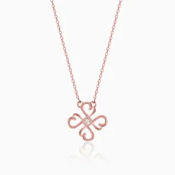 Rose Gold Clover Necklace