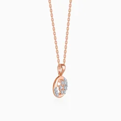 Rose Gold Cocoon Lab Grown Diamond Pendant