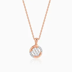 Rose Gold Cocoon Lab Grown Diamond Pendant