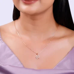 Rose Gold Cocoon Lab Grown Diamond Pendant