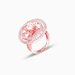 Rose Gold Concentric Circle Sunflower Ring