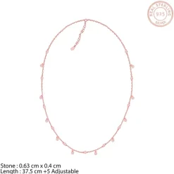 Rose Gold Covered In Charm Neckalce