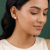 Rose Gold Crazy Heart Stud Earrings