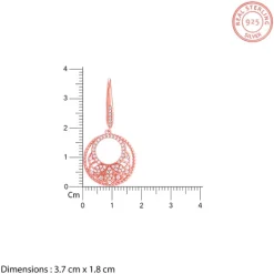 Rose Gold Crescent Affair Earrings