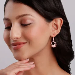 Rose Gold Crescent Affair Earrings