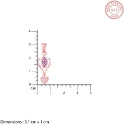 Rose Gold Crocus Elegance Pendant With Link Chain