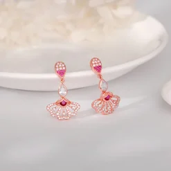 Rose Gold Crowning Eyebright Dangler Earrings