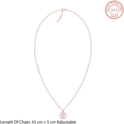 Rose Gold Custom Endless Love Pendant With Link Chain