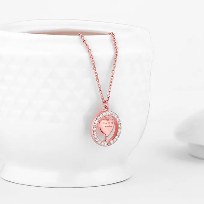 Rose Gold Custom Endless Love Pendant With Link Chain